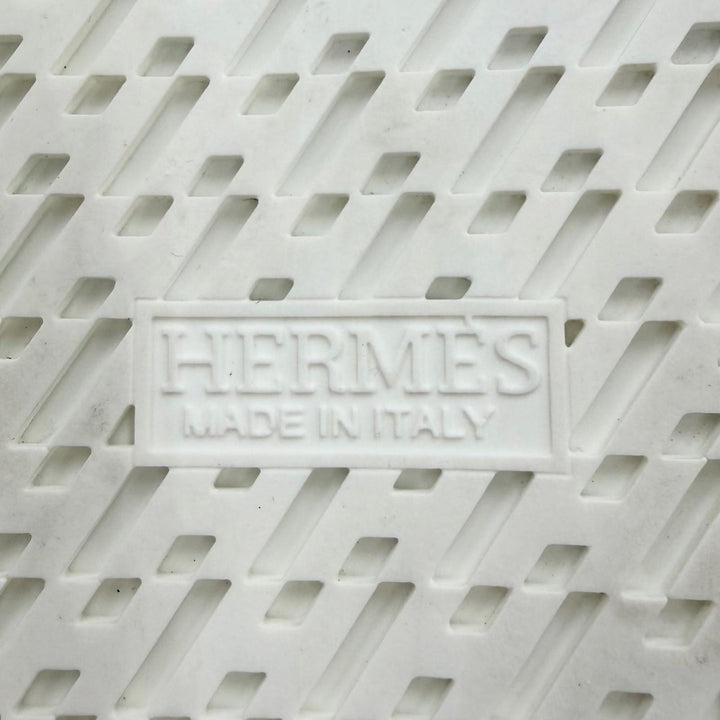極美品▼HERMES エルメス 182355ZH レザー Hロゴ入り サイドジップ レースアップ ハイカットスニーカー ブラック 41.5 メンズ 保存袋付き