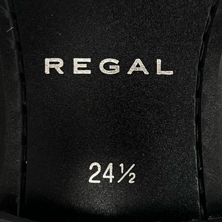 未使用品▲REGAL リーガル 241S ストレートチップ キャップトゥ ダービーシューズ レザーシューズ ブラック 24.5cm メンズ 箱付き