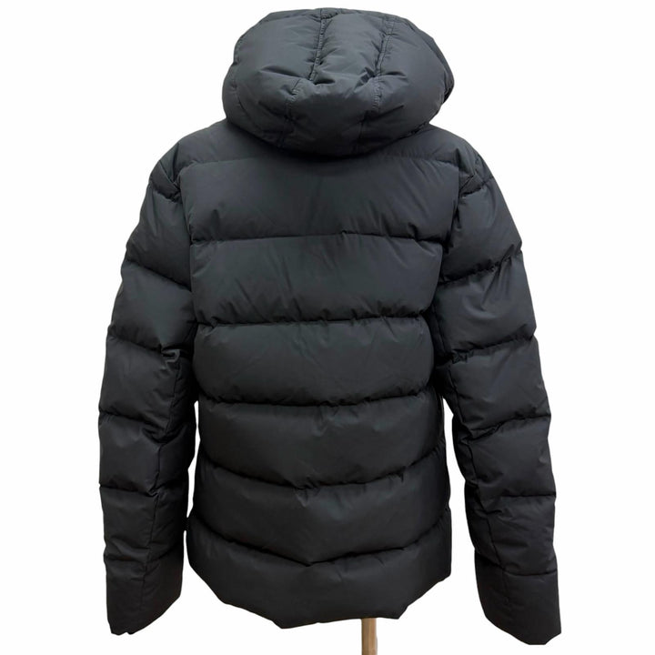 未使用品□Pyrenex ピレネックス SPOUTNIC MINI RIPSTOP ロゴワッペン フーデッド ダウンジャケット ブラック XL メンズオススメ◎