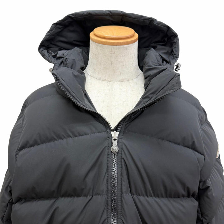 未使用品□Pyrenex ピレネックス SPOUTNIC MINI RIPSTOP ロゴワッペン フーデッド ダウンジャケット ブラック XL メンズオススメ◎