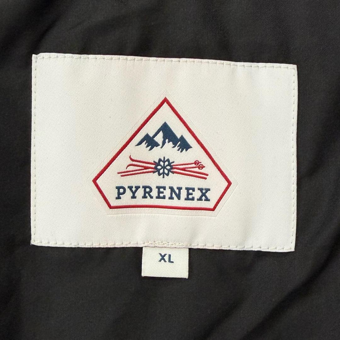未使用品□Pyrenex ピレネックス SPOUTNIC MINI RIPSTOP ロゴワッペン フーデッド ダウンジャケット ブラック XL メンズオススメ◎
