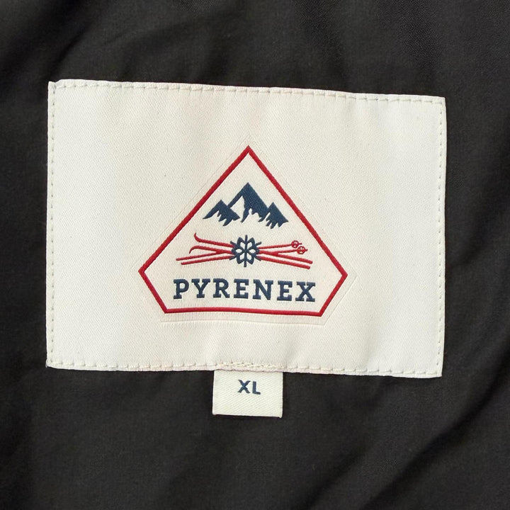 未使用品□Pyrenex ピレネックス SPOUTNIC MINI RIPSTOP ロゴワッペン フーデッド ダウンジャケット ブラック XL メンズオススメ◎