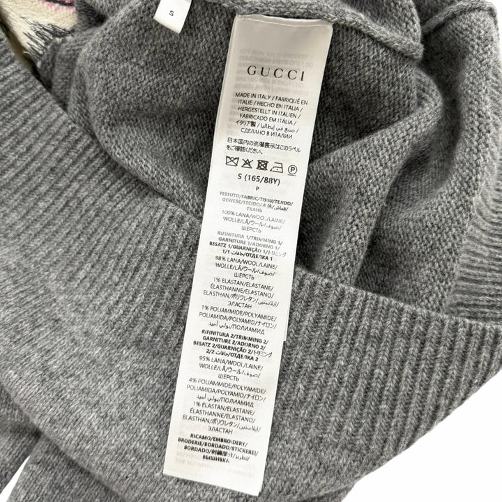 未使用品★GUCCI グッチ 25AW 864156 ヒグチユウコ ウール100％ 日本限定 鈴木えみ着用 セーター グレー S 伊製 正規品 レディース