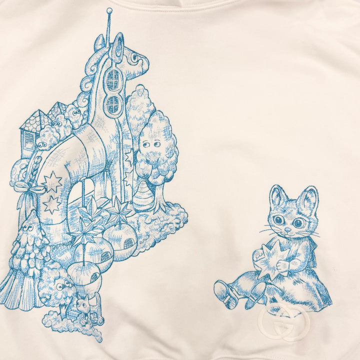 未使用品◇GUCCI YUKO HIGUCHI グッチ ヒグチユウコ 25AW 853426 コットン100％ フーディ パーカー 日本限定 白 S イタリア製 正規品