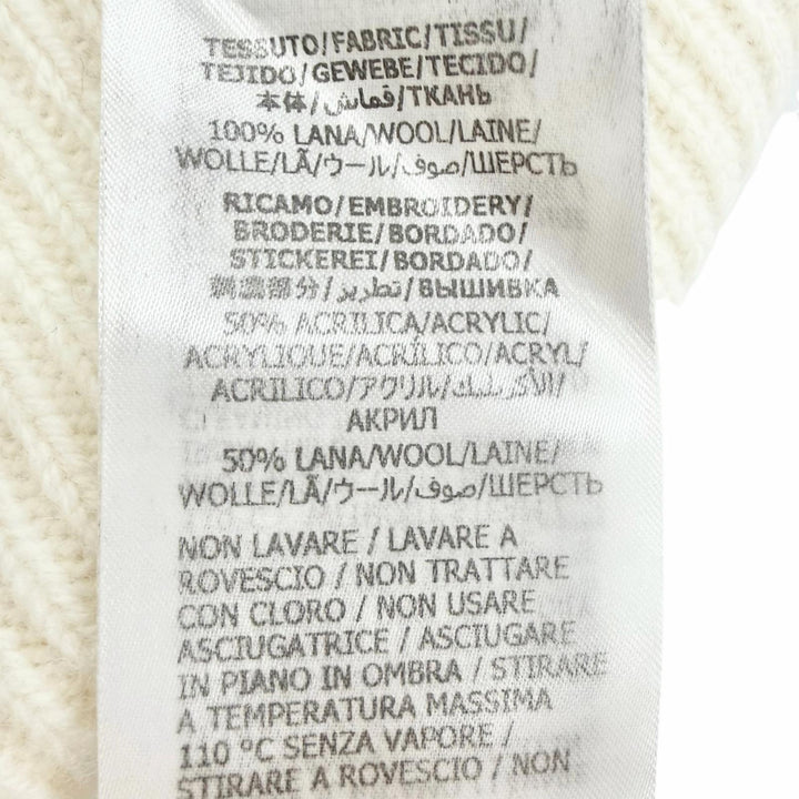 極美品△GUCCI×THE NORTH FACE グッチ ザノースフェイス 671689 ロゴ刺繍 ケーブル編み タートルネック ニット L 正規品 定価225500円