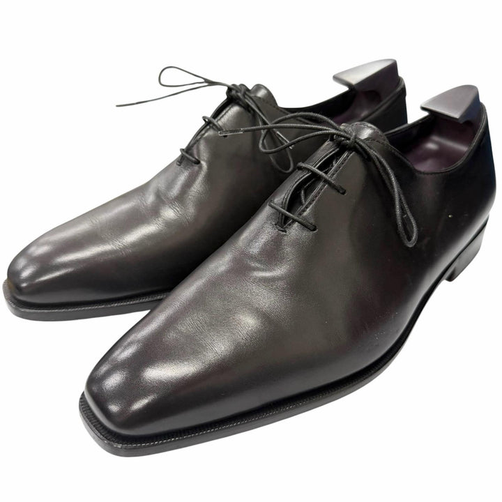 美品□Berluti ベルルッティ 2022年製 アレッサンドロ デムジュール レザー ドレスシューズ nero grigio 6 イタリア製 箱・保存袋付き