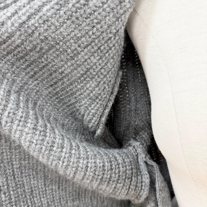 極美品◇MADISONBLUE マディソンブルー 22AW ウール100％ PEARL DAMAGE CD BRITISH WOOL パール付 ダメージ加工 カーディガン 00 正規品