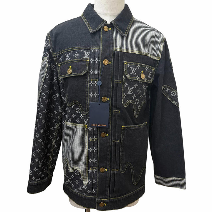未使用品□LOUIS VUITTON NIGO ルイヴィトン ニゴー 2022年SS モノグラムデニム ジージャン デニムジャケット 44 フランス製 正規品