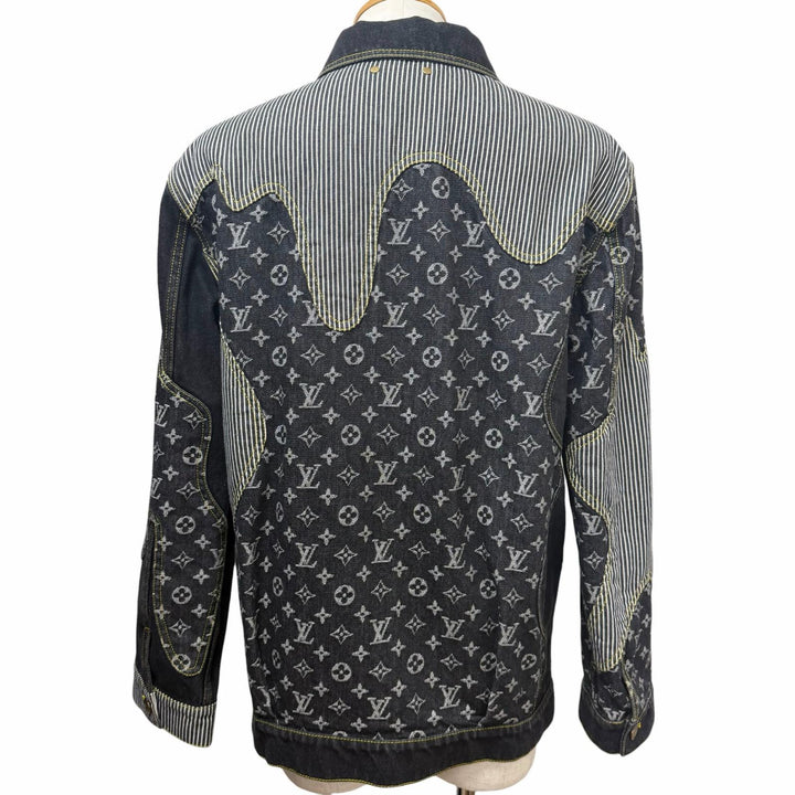 未使用品□LOUIS VUITTON NIGO ルイヴィトン ニゴー 2022年SS モノグラムデニム ジージャン デニムジャケット 44 フランス製 正規品