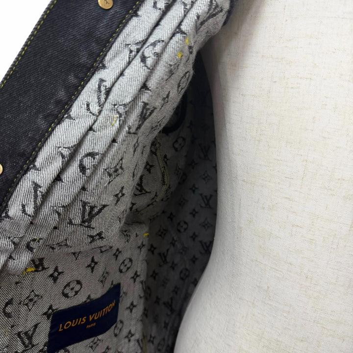 未使用品□LOUIS VUITTON NIGO ルイヴィトン ニゴー 2022年SS モノグラムデニム ジージャン デニムジャケット 44 フランス製 正規品