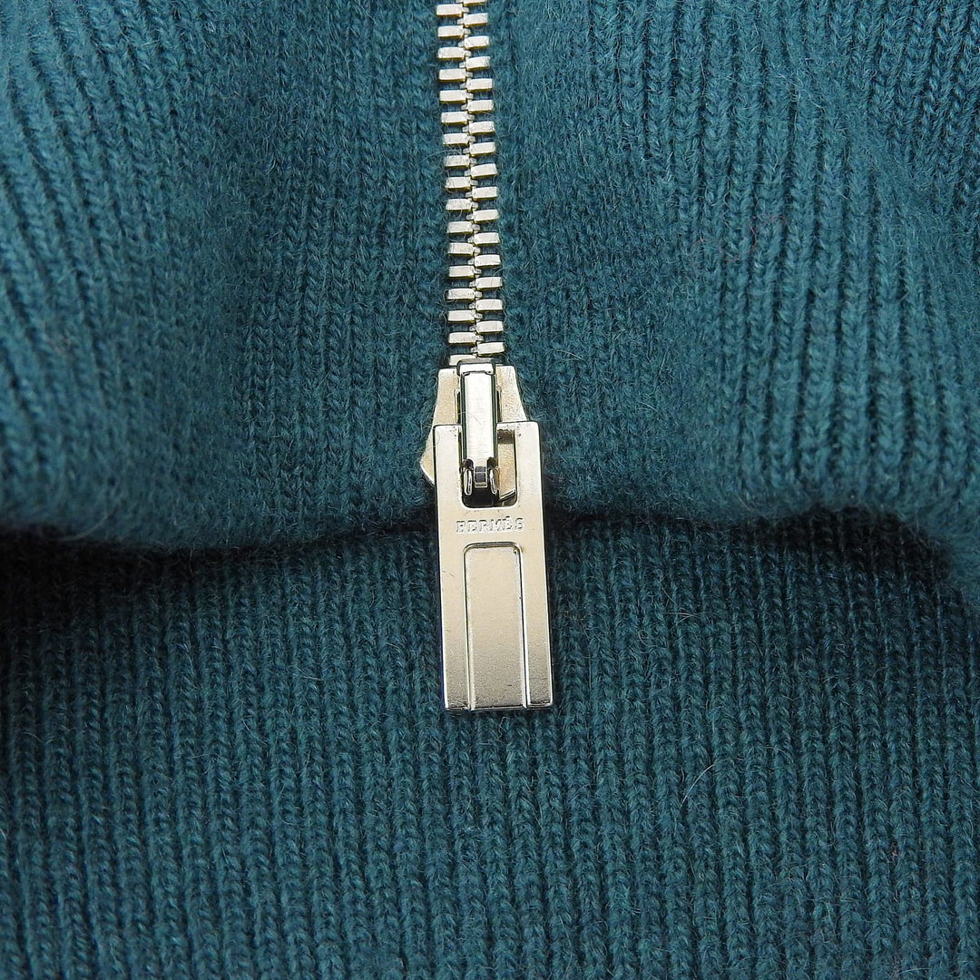 極美品▲HERMES エルメス 2019年製 カシミヤ100％ ピンストライプ ハーフジップ プルオーバー ニット マルチカラー XS 正規品 メンズ