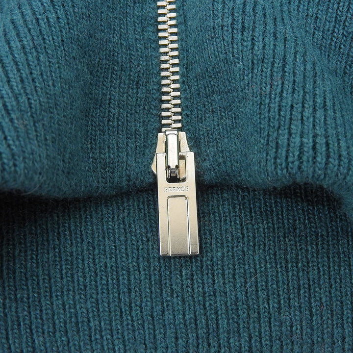 極美品▲HERMES エルメス 2019年製 カシミヤ100％ ピンストライプ ハーフジップ プルオーバー ニット マルチカラー XS 正規品 メンズ