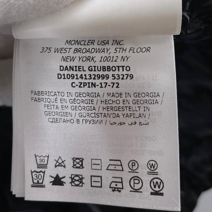 美品▲MONCLER モンクレール DANIEL ダニエル ロゴワッペン トルコロール ライト ダウンジャケット ブラック 0 正規品 メンズ