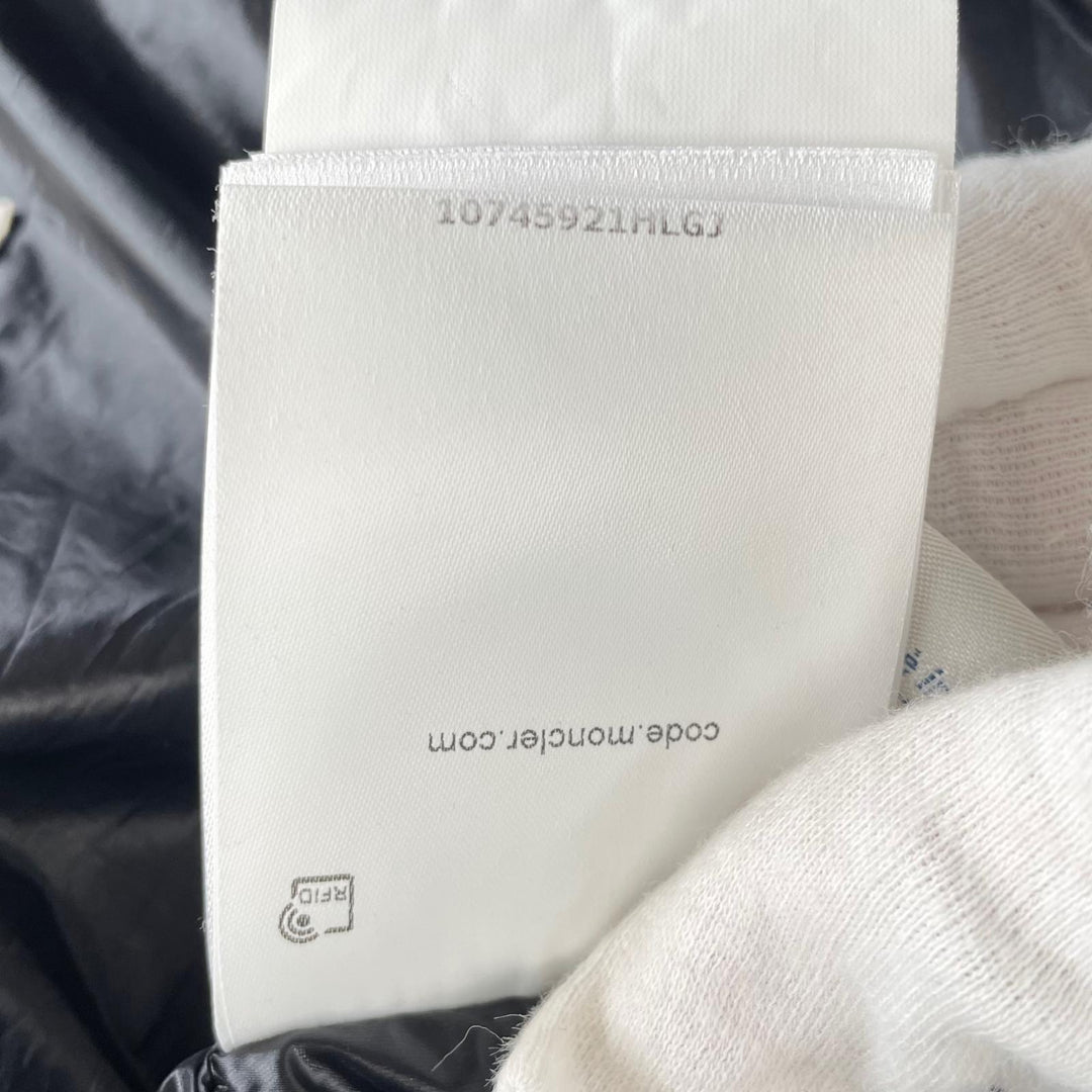 美品▲MONCLER モンクレール DANIEL ダニエル ロゴワッペン トルコロール ライト ダウンジャケット ブラック 0 正規品 メンズ