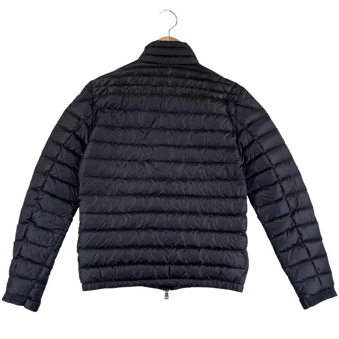 美品▲MONCLER モンクレール DANIEL ダニエル ロゴワッペン トルコロール ライト ダウンジャケット ブラック 0 正規品 メンズ