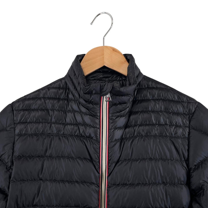 美品▲MONCLER モンクレール DANIEL ダニエル ロゴワッペン トルコロール ライト ダウンジャケット ブラック 0 正規品 メンズ