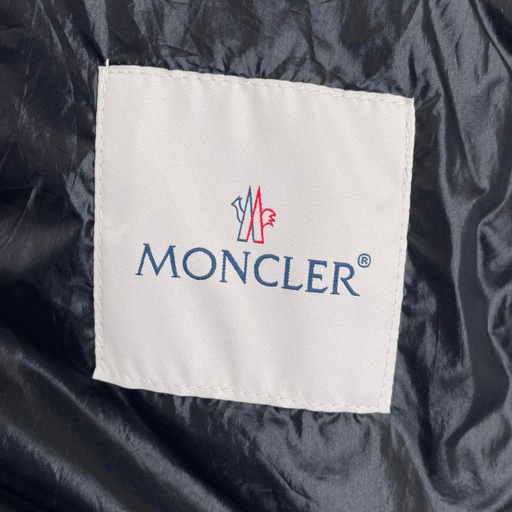 美品▲MONCLER モンクレール DANIEL ダニエル ロゴワッペン トルコロール ライト ダウンジャケット ブラック 0 正規品 メンズ