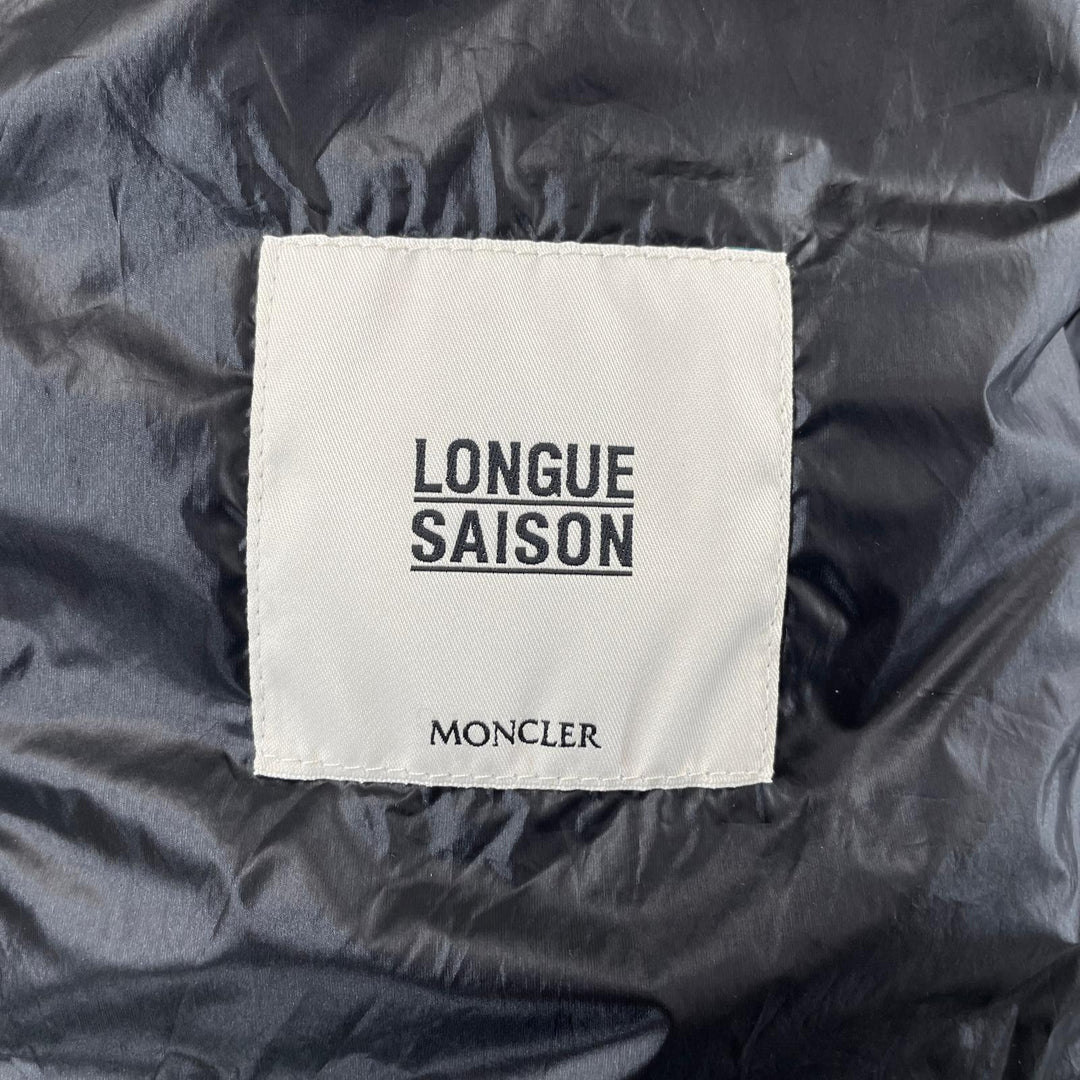 美品▲MONCLER モンクレール DANIEL ダニエル ロゴワッペン トルコロール ライト ダウンジャケット ブラック 0 正規品 メンズ