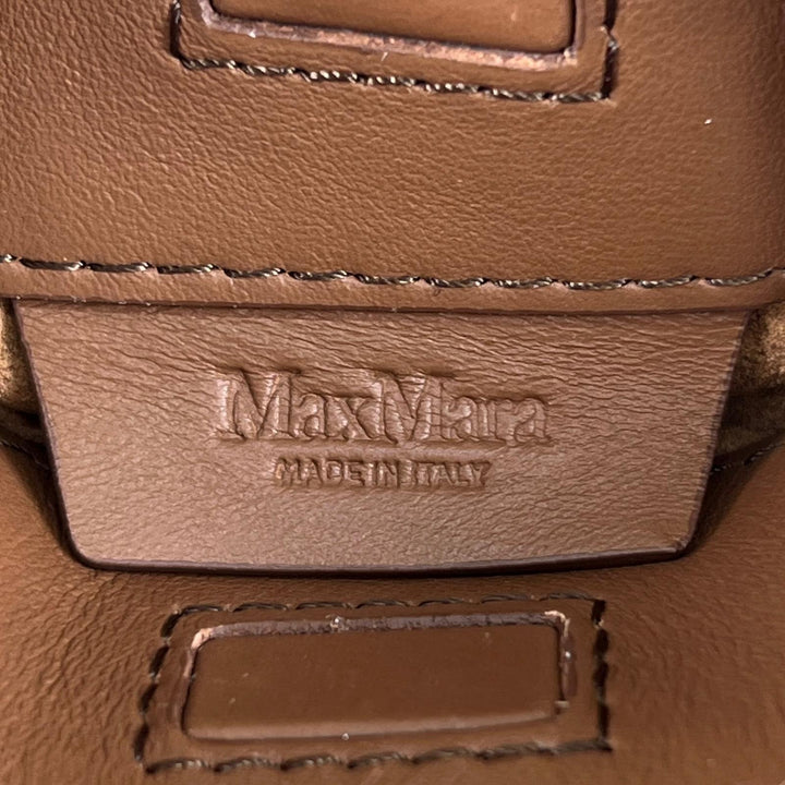 極美品▲Max Mara マックスマーラ 14-72-60133 テディベア PHONE CASE キャメル シルク 携帯ケース ブラウン 伊製 定価48400円 保存袋付