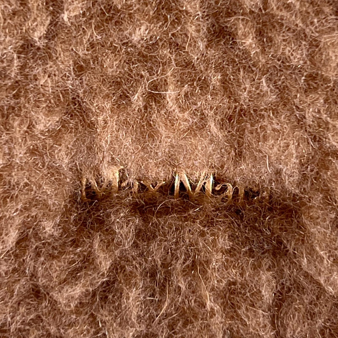 極美品▲Max Mara マックスマーラ 14-72-60133 テディベア PHONE CASE キャメル シルク 携帯ケース ブラウン 伊製 定価48400円 保存袋付