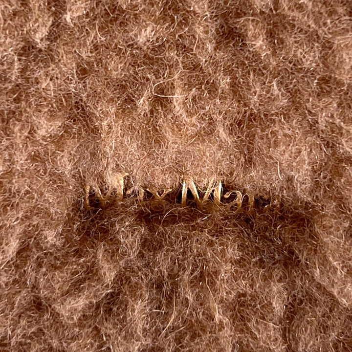 極美品▲Max Mara マックスマーラ 14-72-60133 テディベア PHONE CASE キャメル シルク 携帯ケース ブラウン 伊製 定価48400円 保存袋付