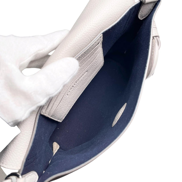 未使用品▲J&amp;M Davidson ジェイアンドエムデヴィッドソン 1813N THE BELT POUCH ショルダーバッグ ライトグレー スペイン製 定価130900円