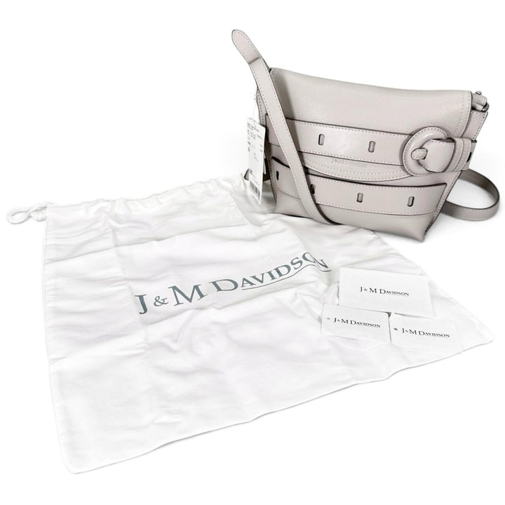 未使用品▲J&amp;M Davidson ジェイアンドエムデヴィッドソン 1813N THE BELT POUCH ショルダーバッグ ライトグレー スペイン製 定価130900円