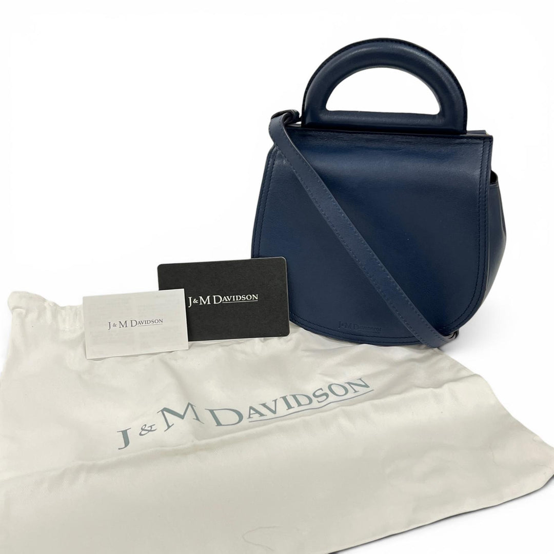 未使用品▲J&amp;M Davidson ジェイアンドエムデヴィッドソン 1841N カーフレザー ショルダーバッグ ブルー レディース 定価139700円