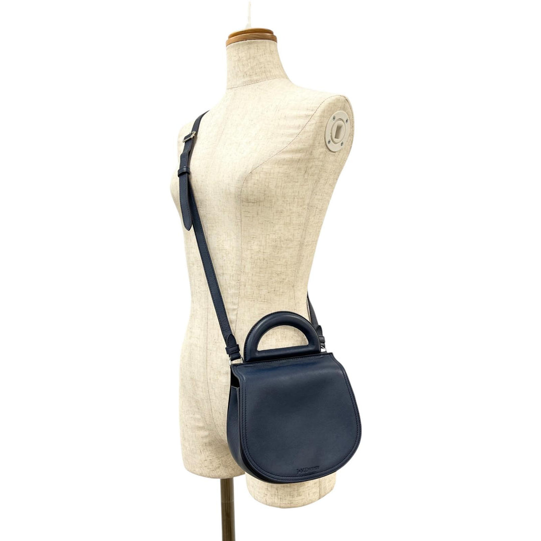 未使用品▲J&amp;M Davidson ジェイアンドエムデヴィッドソン 1841N カーフレザー ショルダーバッグ ブルー レディース 定価139700円