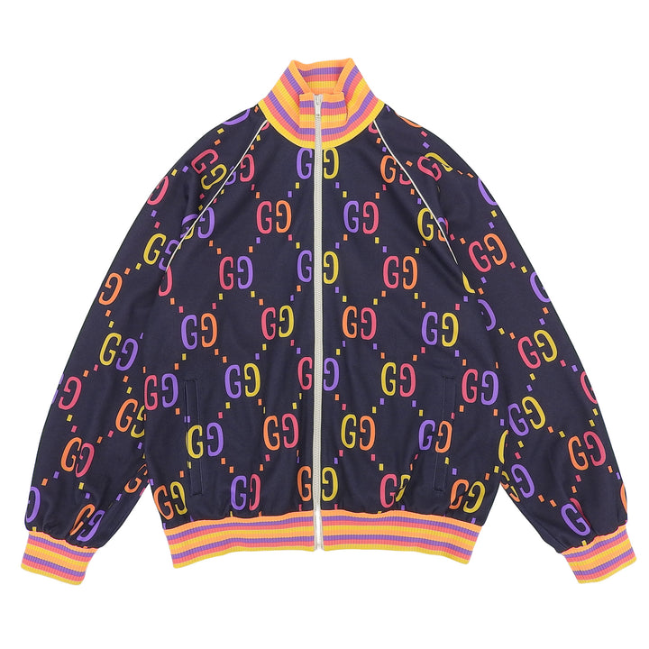 極美品▲GUCCI グッチ 701623 ジャンボGG テクニカルジャージ ジップジャケット ブルゾン マルチ M イタリア製 正規品 メンズ