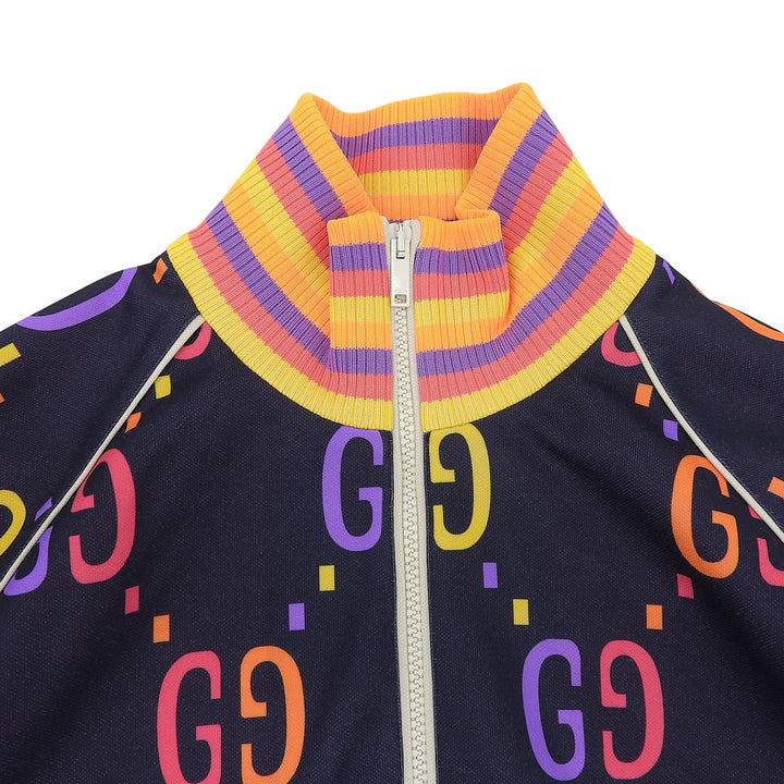 極美品▲GUCCI グッチ 701623 ジャンボGG テクニカルジャージ ジップジャケット ブルゾン マルチ M イタリア製 正規品 メンズ