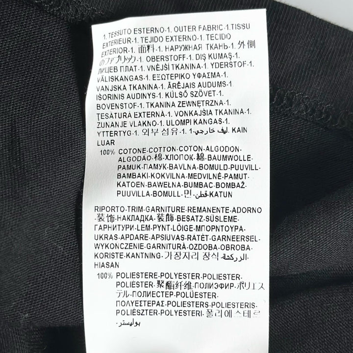 未使用品▲VERSACE ヴェルサーチ 2018年製 コットン100％ ロゴワッペン メデューサ クルーネック 半袖Ｔシャツ ブラック L メンズ