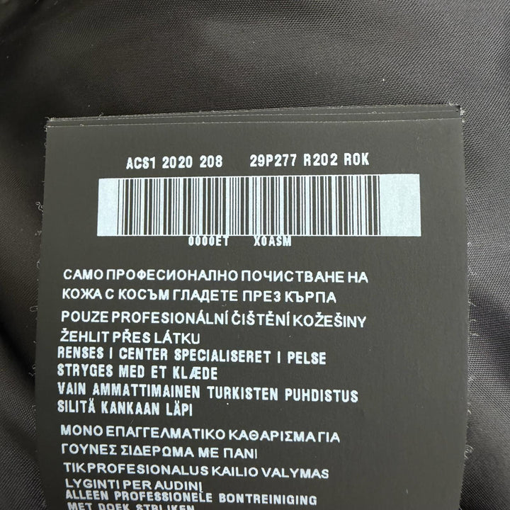 美品☆PRADA プラダ 20AW 29P277 ロゴバックルベルト ラムファー使い ZIP UP ダウンコート ブラック 38 イタリア製 正規品 レディース