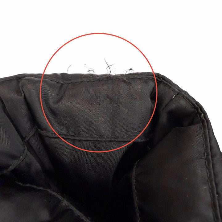 美品☆PRADA プラダ 20AW 29P277 ロゴバックルベルト ラムファー使い ZIP UP ダウンコート ブラック 38 イタリア製 正規品 レディース