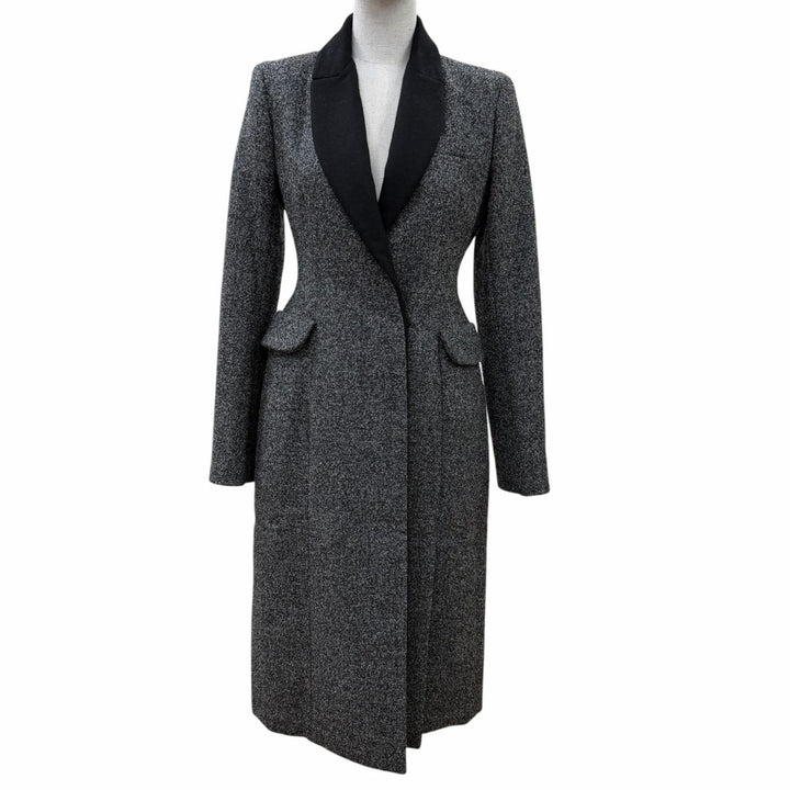 美品☆Christian Dior クリスチャンディオール 3H21834A1110 アンゴラ・カシミヤ混 ラフ・シモンズ期 バーシルエット コート 38 正規品
