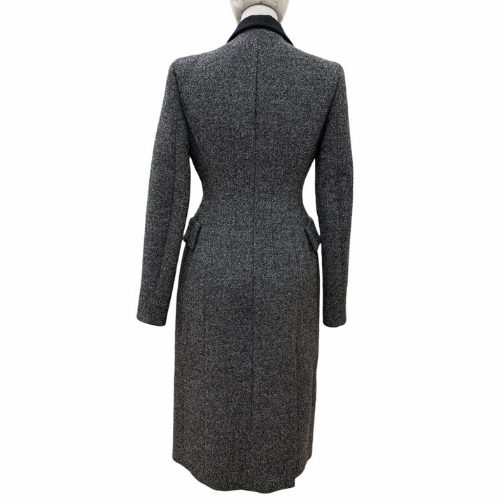 美品☆Christian Dior クリスチャンディオール 3H21834A1110 アンゴラ・カシミヤ混 ラフ・シモンズ期 バーシルエット コート 38 正規品