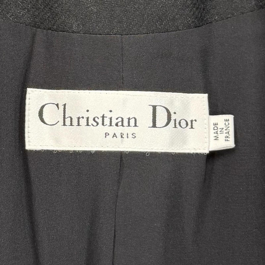 美品☆Christian Dior クリスチャンディオール 3H21834A1110 アンゴラ・カシミヤ混 ラフ・シモンズ期 バーシルエット コート 38 正規品
