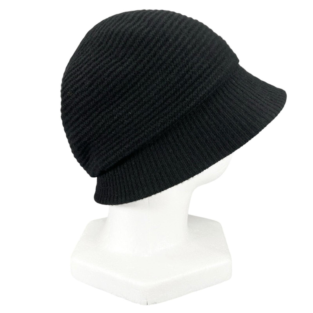 極美品▲Vivienne Westwood ヴィヴィアンウエストウッド ウール100％ オーブロゴ ニット バケット ハット ブラック S～M 正規品 レディース