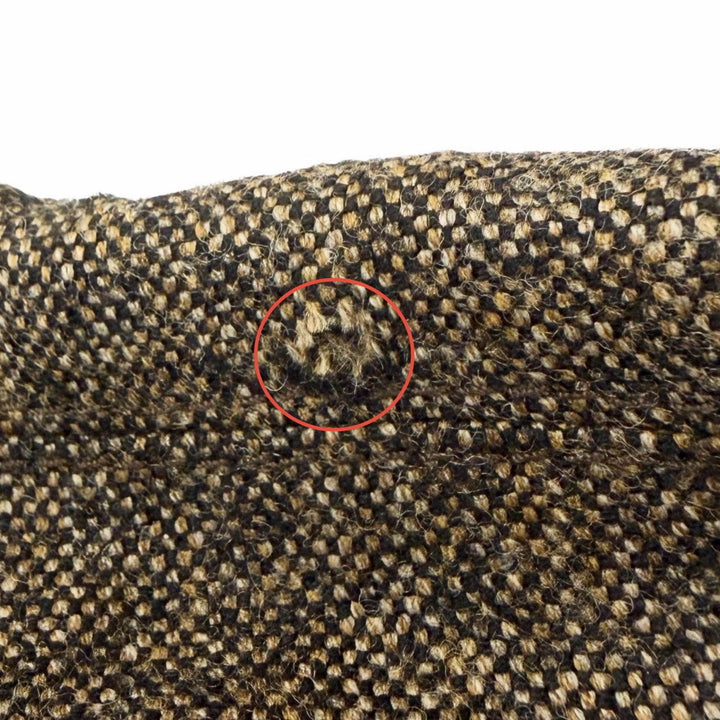 極美品□Dunhill ダンヒル ウール100％ レザー使い ロゴボタン 総柄 ステンカラーコート ロングコート ベージュ系 L 正規品 メンズ