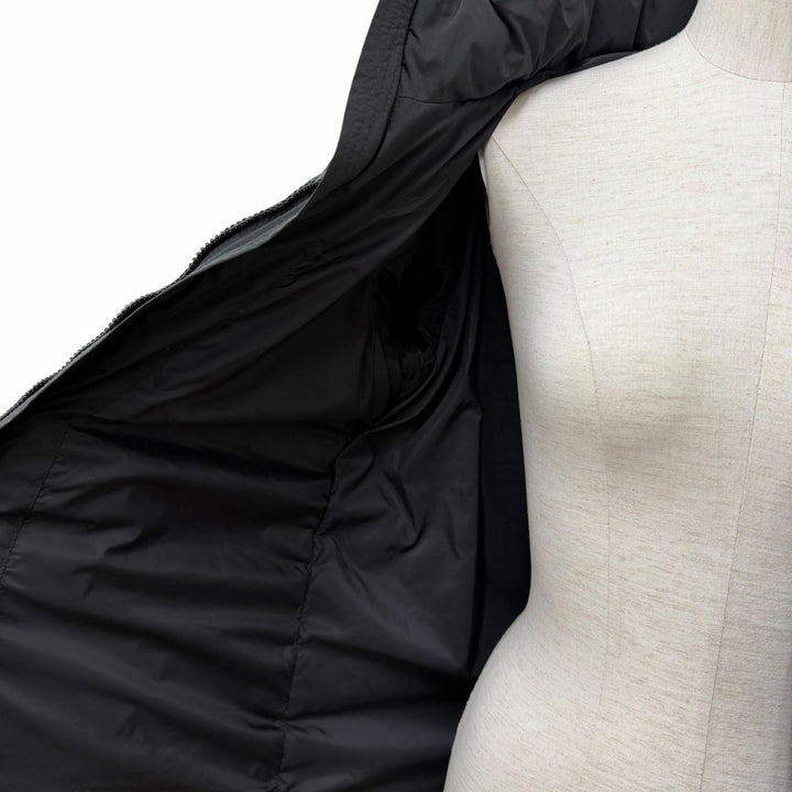 美品★Pyrenex ピレネックス SPOUTNIC LONG スプートニック ロング ロゴワッペン・フード付 ZIP UP ダウンコート ブラック 38 正規品