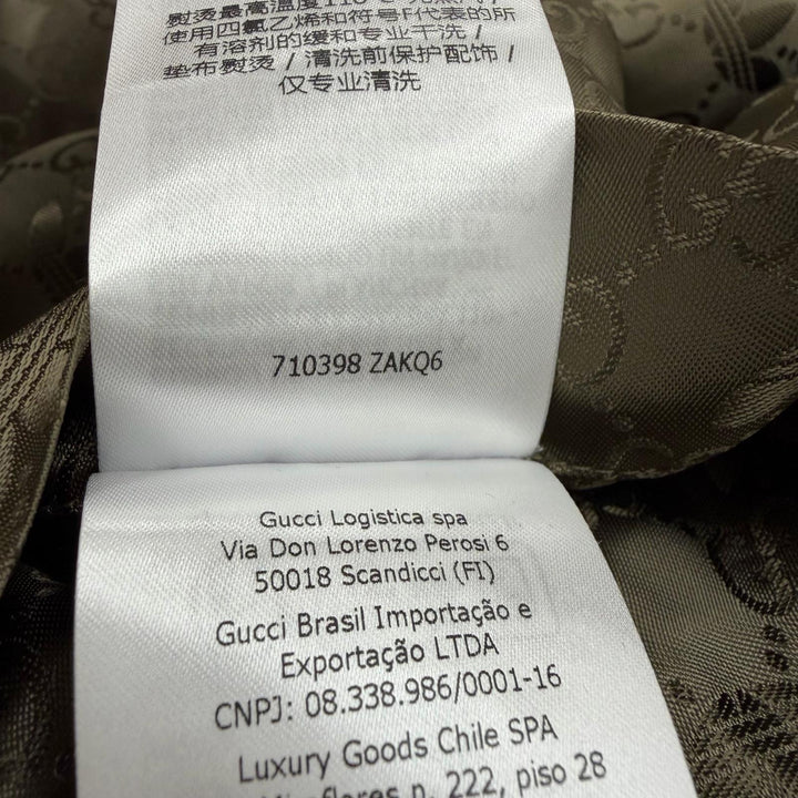 未使用品▼GUCCI adidas グッチ アディダス 710398 チェック柄 ロゴ金ボタン ノーカラーコート 48 正規品 ガーメント・ハンガー付き