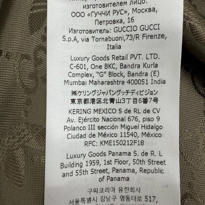 未使用品▼GUCCI adidas グッチ アディダス 710398 チェック柄 ロゴ金ボタン ノーカラーコート 48 正規品 ガーメント・ハンガー付き