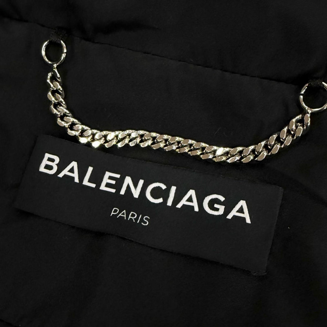 極美品▼BALENCIAGA バレンシアガ 486299 Kering Padded Raincoat ケリング デムナ初期 フード入り オーバーサイズ 中綿コート 46 正規品