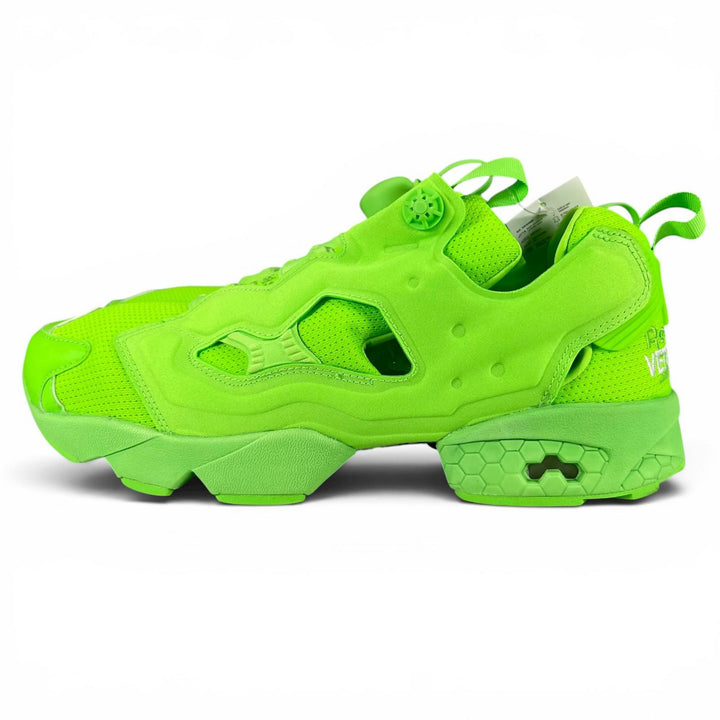 未使用品▲VETEMENTS Reebok ヴェトモン リーボック CN8496 インスタポンプフューリー スニーカー ネオングリーン 28.5 メンズ 箱付き