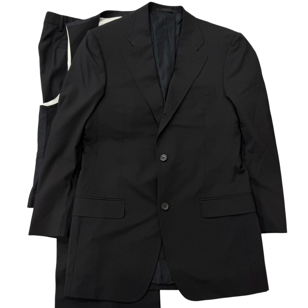 美品□YVES SAINT LAURENT イヴ・サンローラン ヴィンテージ 166940 トムフォード期 リヴゴーシュ ビッグYSL スリーピーススーツ 48/46