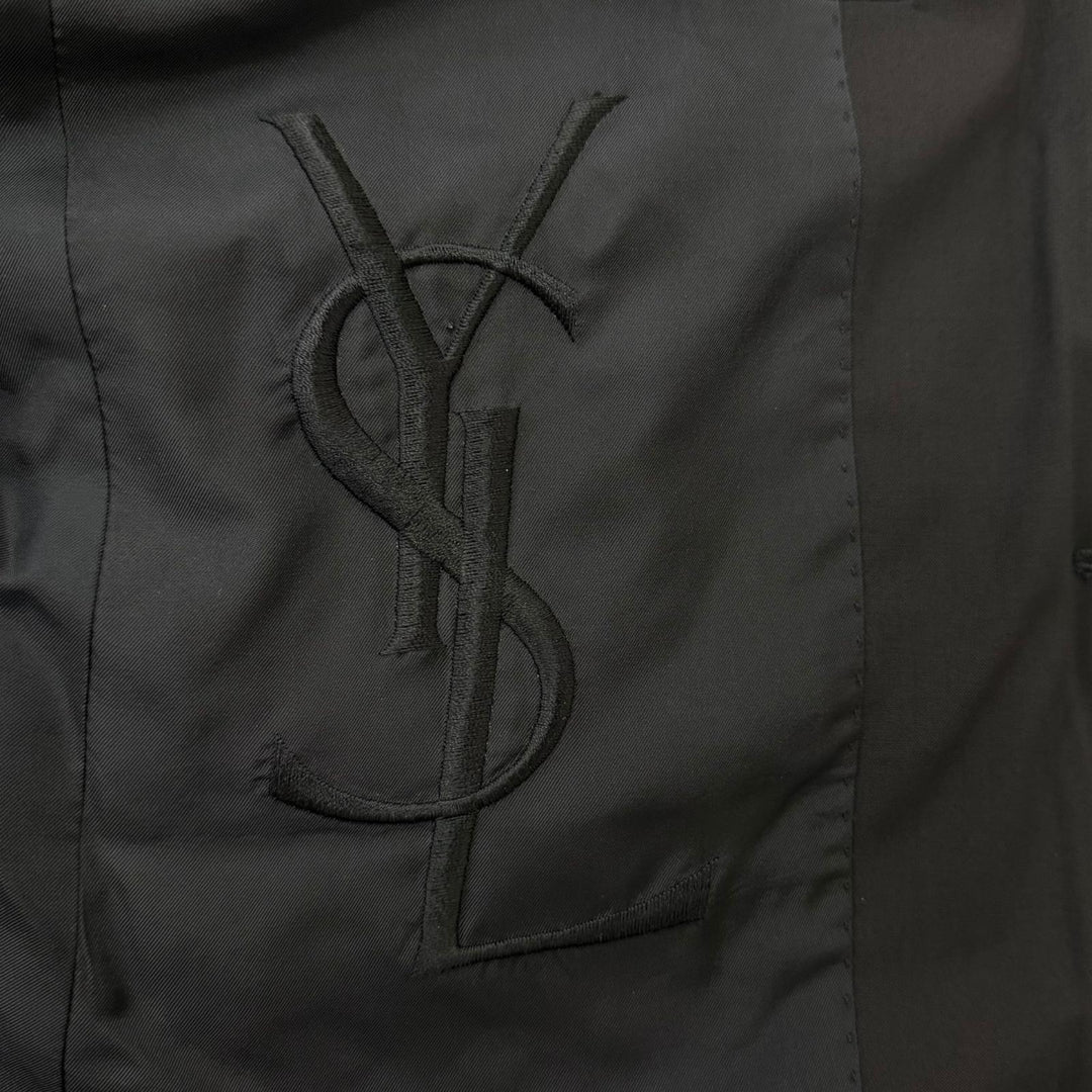 美品□YVES SAINT LAURENT イヴ・サンローラン ヴィンテージ 166940 トムフォード期 リヴゴーシュ ビッグYSL スリーピーススーツ 48/46