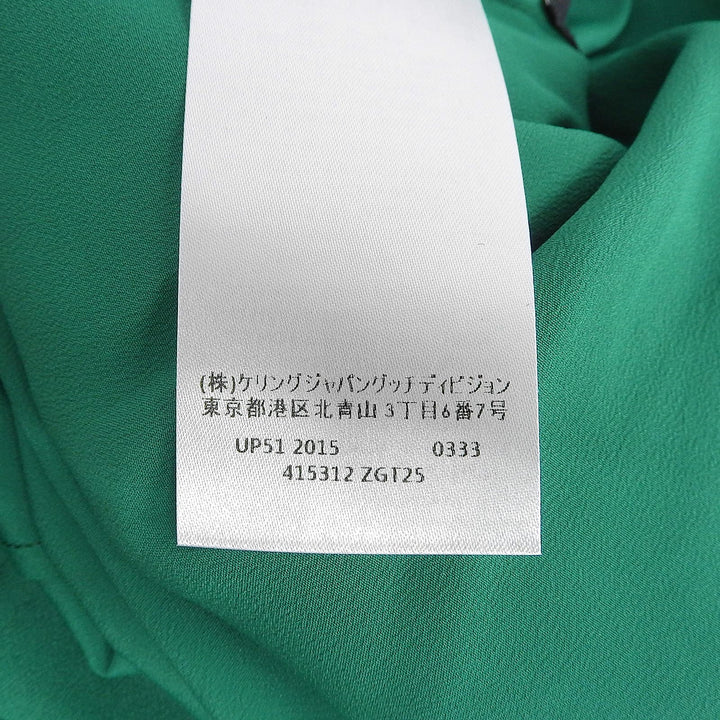 極美品▲GUCCI グッチ 415312 コットン100％ 総レース シェリーライン スカート グリーン 36 イタリア製 正規品 レディース ハンガー付き