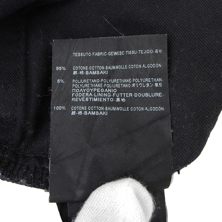 美品▲SAINT LAURENT PARIS サンローランパリ 2012年製 315401 エディ期 ロゴボタン スキニー パンツ ブラック 33 日本製 正規品 メンズ