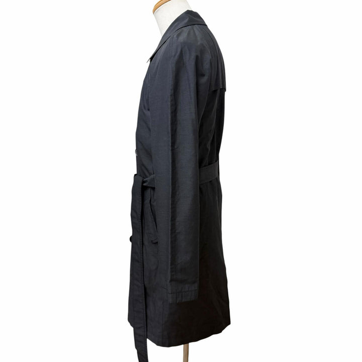 極美品□YVES SAINT LAURENT イヴ・サンローラン ヴィンテージ シルク混 トムフォード初期 リヴゴーシュ トレンチコート 48 仏製 正規品