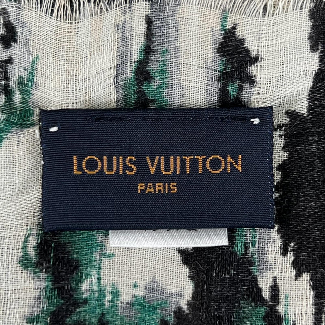 極美品▲LOUIS VUITTON ルイヴィトン MP1938 エトール・ストーム シルク カシミヤ ストール イタリア製 正規品 レディース 保存袋付き